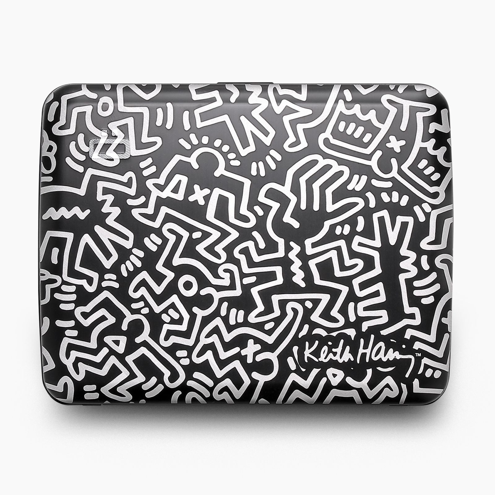 OGON Aluminum Wallet Smart Case V2.0 Large - Keith Haring White